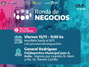 Lee más sobre el artículo Participa en la Ronda de Negocios Multisectorial General Rodríguez 2024: Oportunidades para Empresas y Emprendedores